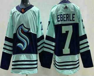 Men%27s Seattle Kraken #7 Jordan Eberle Light Green 2022 Reverse Retro Authentic Jersey->san jose sharks->NHL Jersey